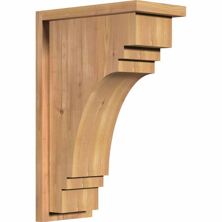 Ekena Millwork Pescadero Smooth Corbel w/Backplate, Western Red Cedar, 7 1/2"W x 14"D x 22"H COR08X14X22PEC01SWR